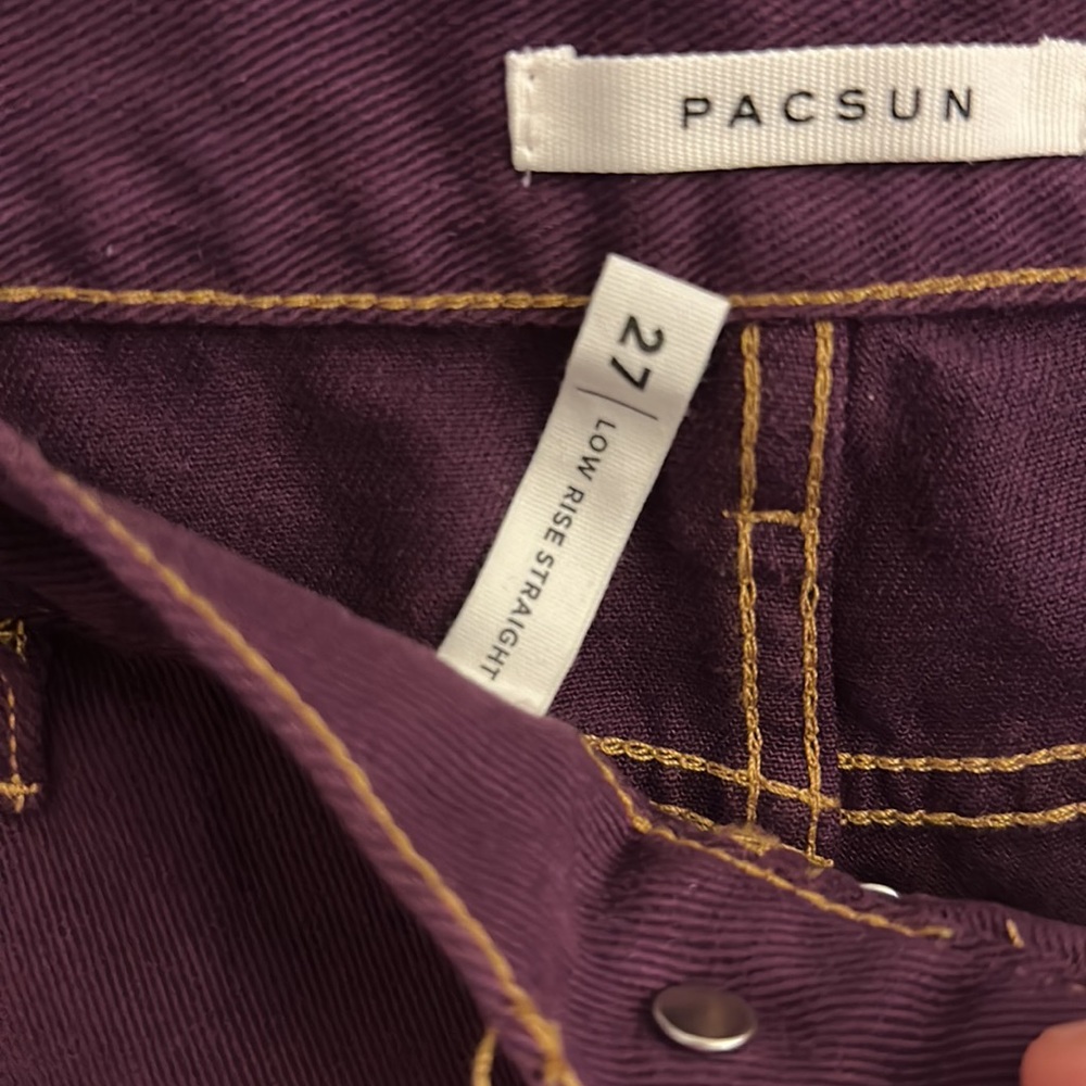 PacSun Low Rise Straight Purple Jeans Size 27 - Picture 4 of 5